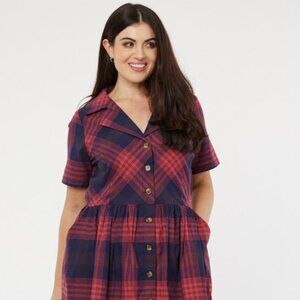 Pepita Check Shirt Dress - Joanie Clothing